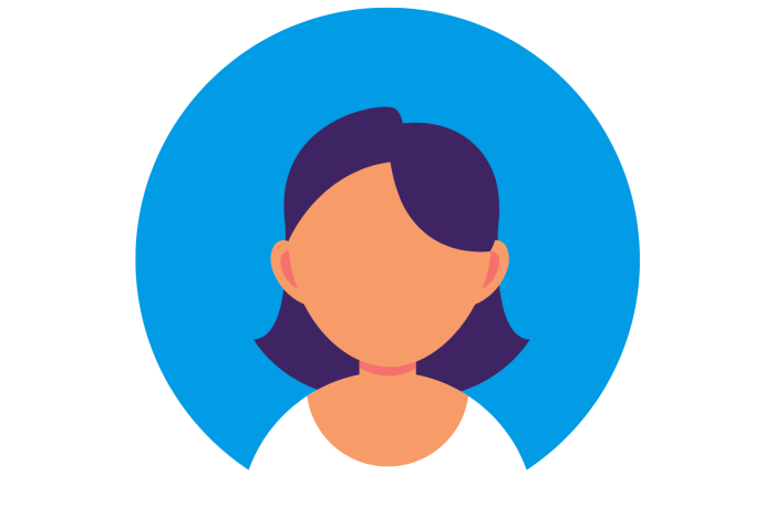 Straight hair young girl face illustration design 9280335 Vector Art at ...